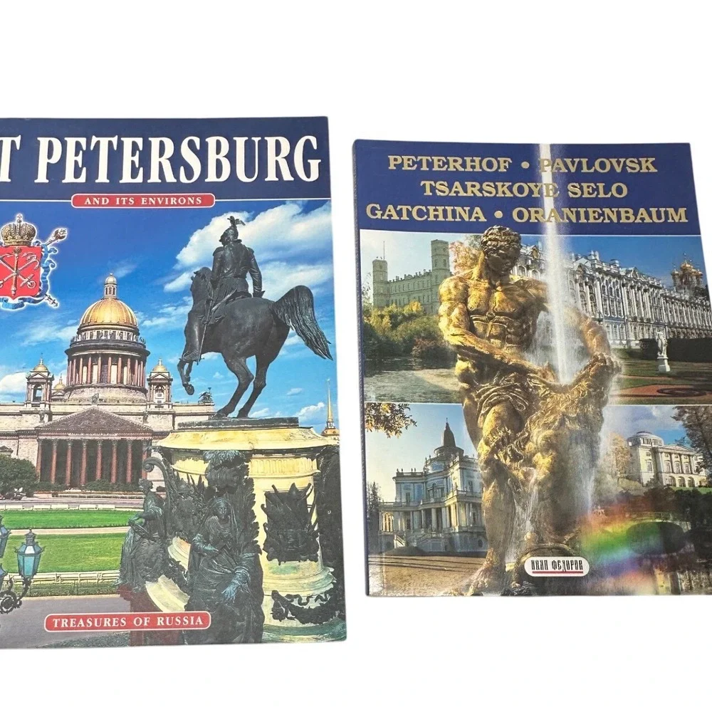 St Petersburg Treasures of Russia Book Set Peterhof Pavlovsk Gatchina‎ Excellent
